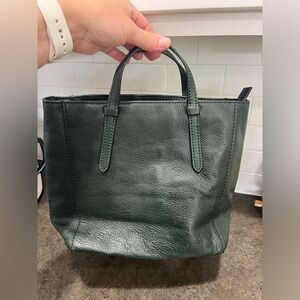 Fossil leather backpack